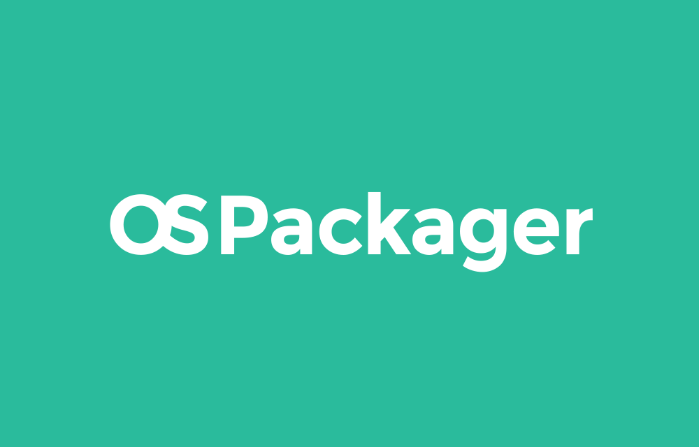 OS Packager logo reversed